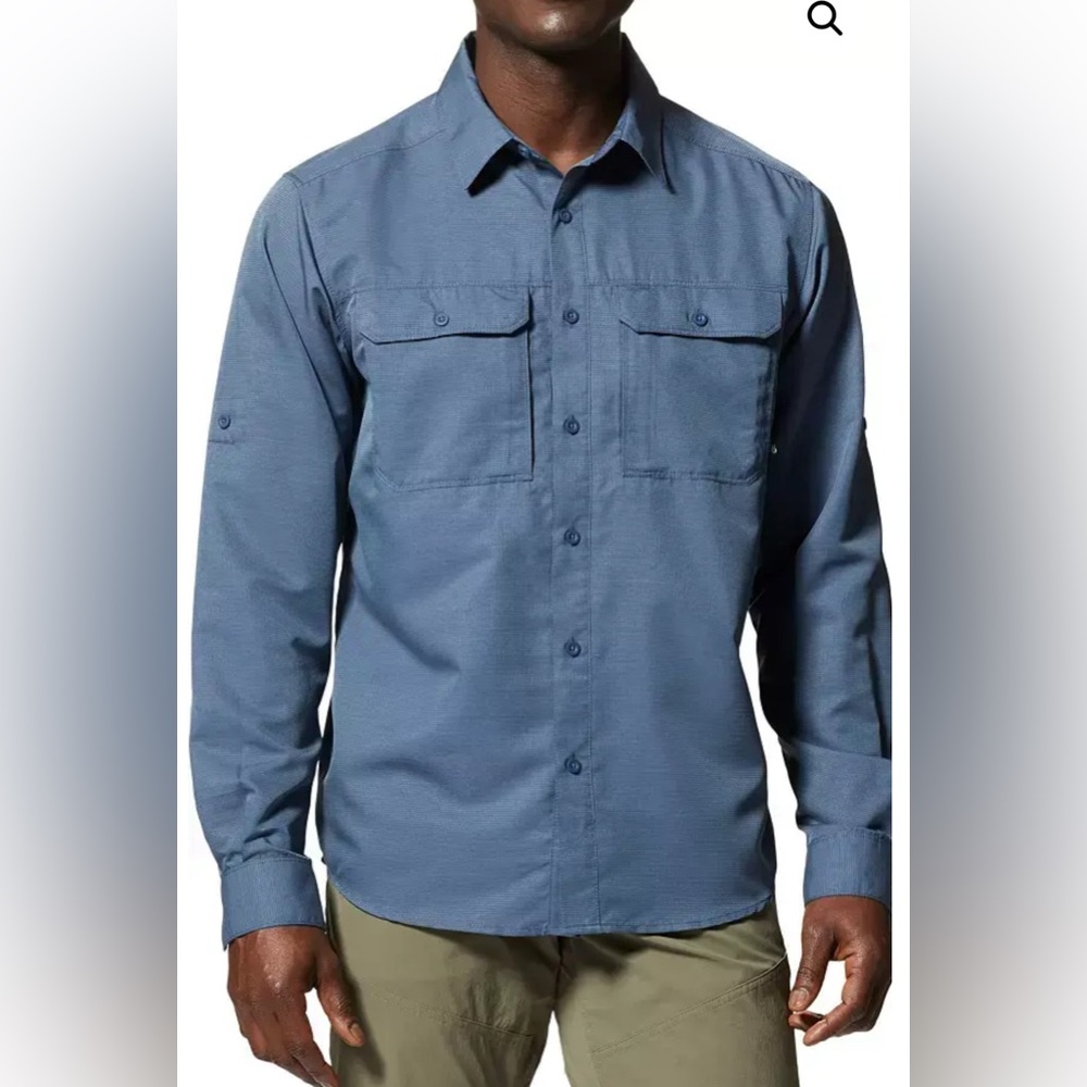 Mountain Hardwear Men’s Canyon Long Sleeve Shirt in blue  Size XL